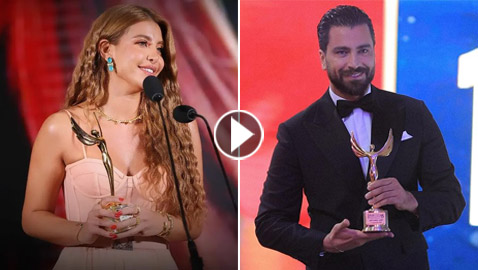 ‏فيديو وصور: معتصم النهار أفضل ممثل ونور علي تفوز بجائزة الإبداع.. مسلسل لعبة حب يتفوق!