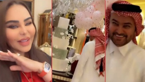  فيديو وصور:أحلام تفاجئ زوجها مبارك الهاجري في عيد ميلاده